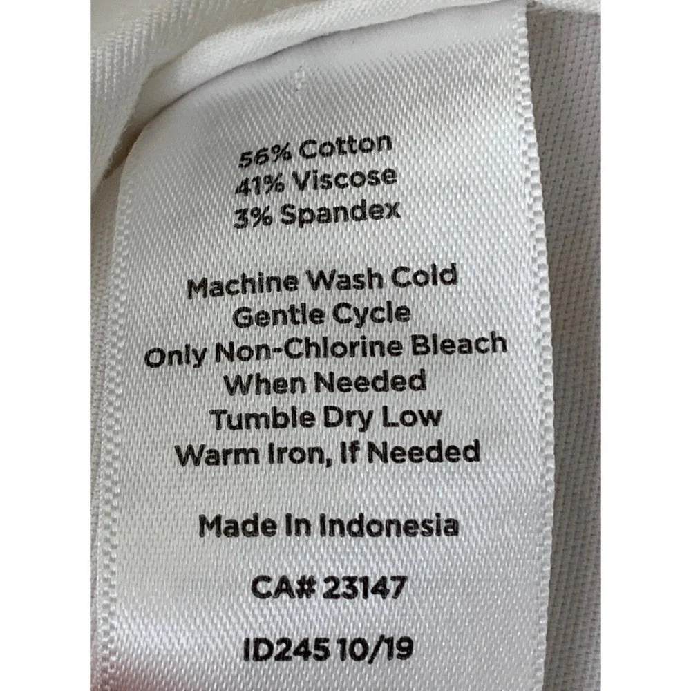 Talbots Plus Women's White Utility Safari Jacket Cotton Blend Button Front 1X - Picture 5 of 9